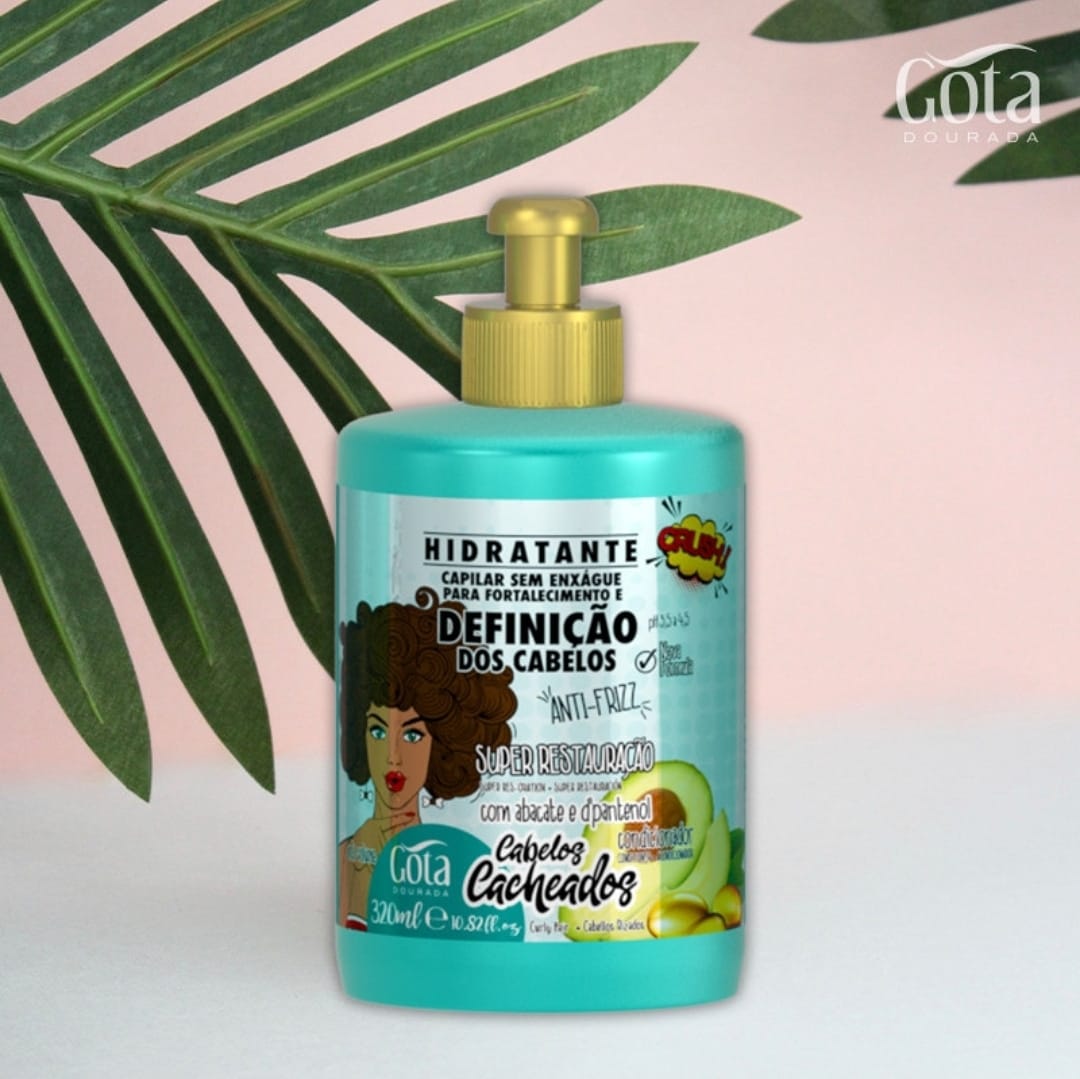 Crema de Peinar Fortalecimiento Cacheado Gota Dourada 325ml - Imagen 2