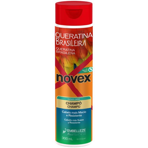 Shampoo Novex Queratina Brasileña sin sal 300ml