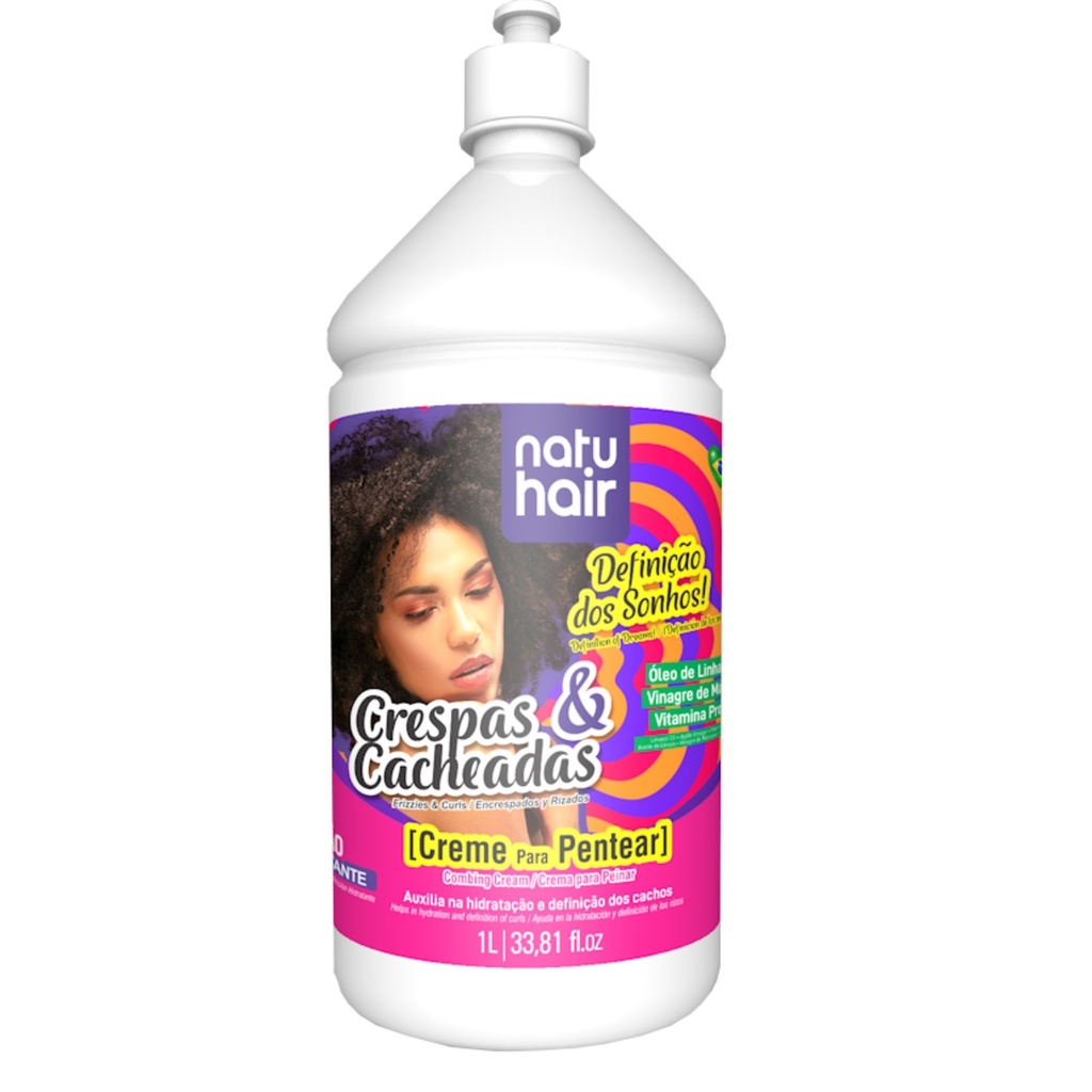 Crema de Peinar Definição dos Sonhos Crespas & Cacheadas NatuHair 1L