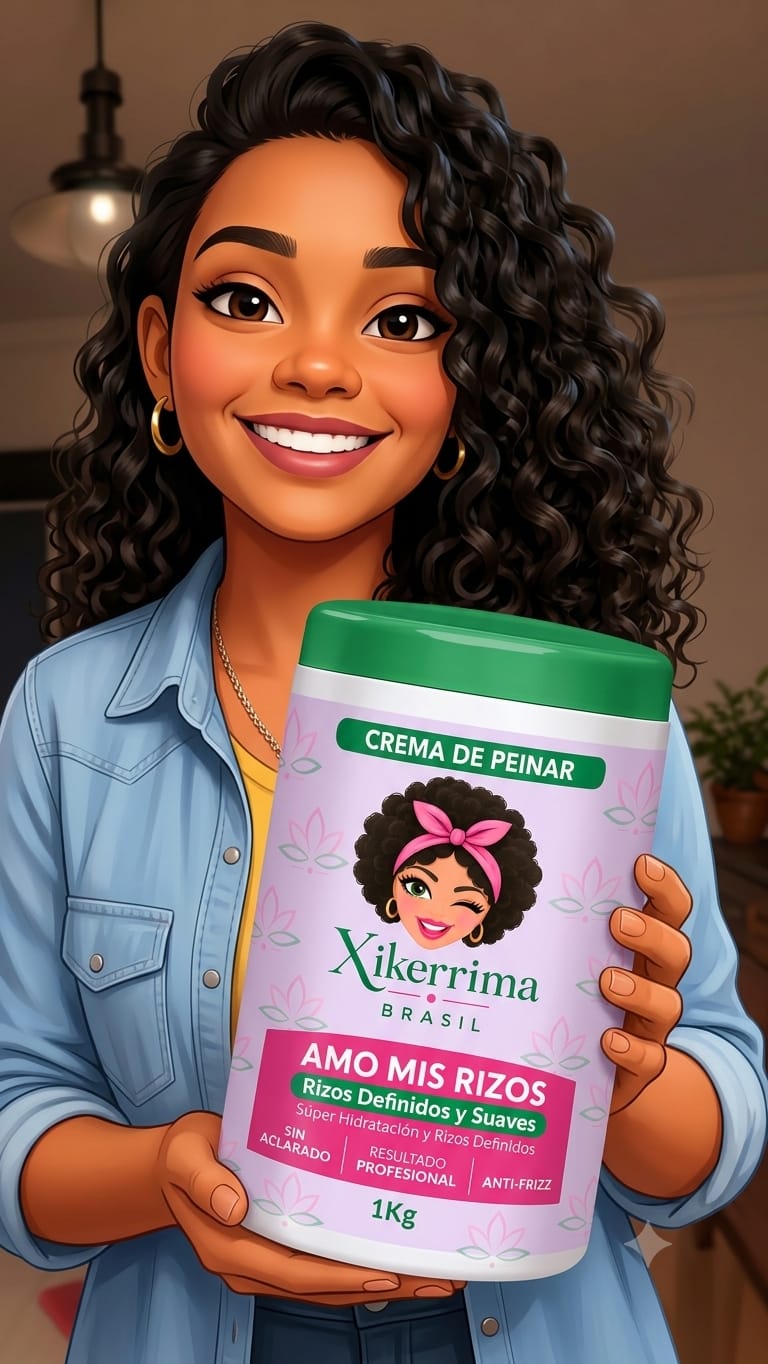 Crema de Peinar Xikerrima Brasil Amo Mis Rizos 1Kg - Imagen 3