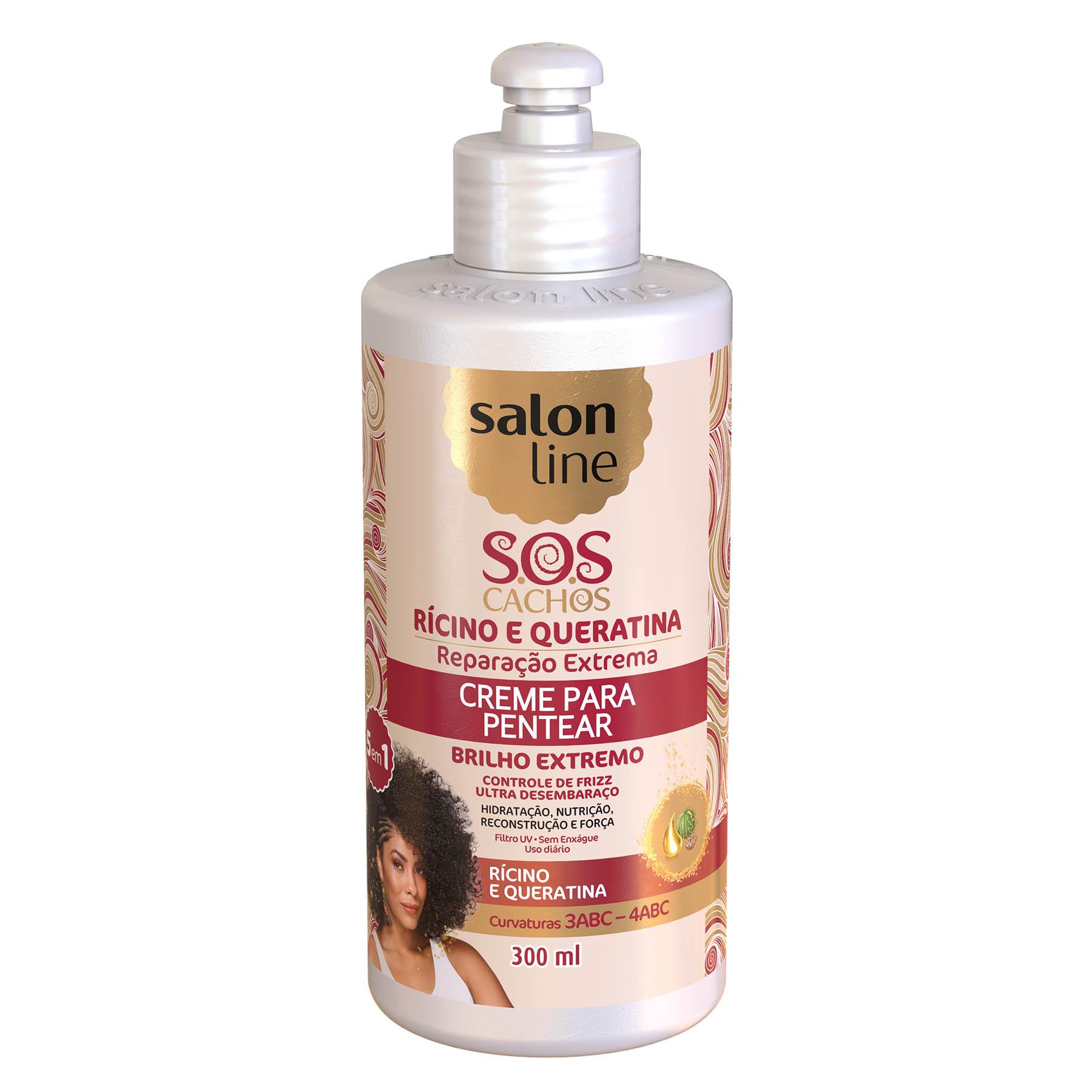 Crema de Peinar Salon Line S.O.S. Cachos Ricino y Queratina 300ml