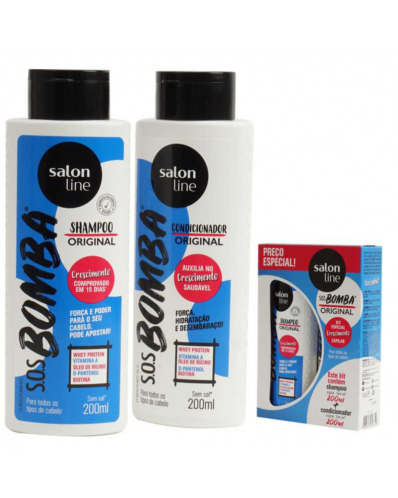 SOS Bomba Kit Shampoo y Acondicionador  200ML + 200ML