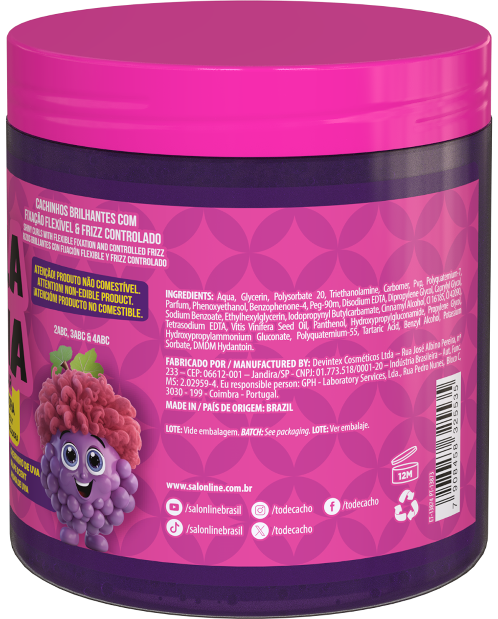 Gelatina Modeladora Uva kids Salon Line 550g - Imagen 2