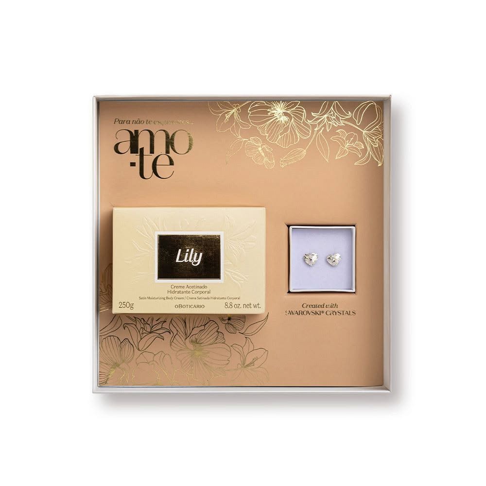 Set de Regalo Lily Edición Limitada con Crema corporal Lily y Pendientes Swarovski